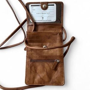 Rolfs Leather Traveler's Pouch Crossbody Wallet Mini Phone Bag Retro Vintage